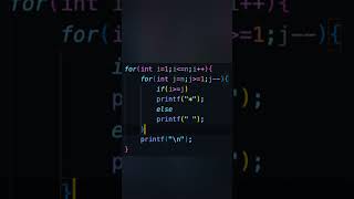 Pyramid pattern printing in C language