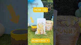 How To: Winnie The Poooh Honey Pot 🍯  #diyvideo #ballondecor #balloonbackdrop #winniethepooh