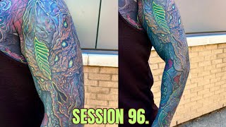 Session 96 Color on Black sleeve.  #inked #ink #tattoos
