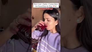 *15 Days Beetroot Juice Challenge for Good Skin & Hair 🌿🌸🍷 #skincare #haircare #beetrootjuice