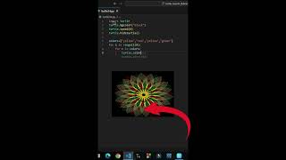 Amazing Next level Python Graphics Design using Turtle #python #pythonshorts #coding #viral #design