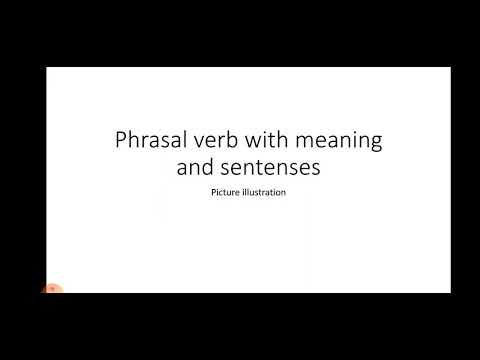 pharsal verb with meaning, sentences and pictures