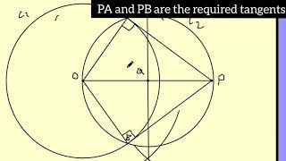 construction of tangents to the circle  chapter -11 class 10 ncert ex 11.2  q 1