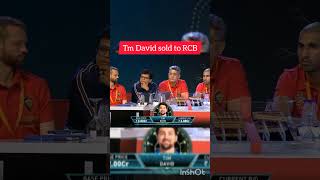 || Tim David sold to RCB team in ipl mega auction ❤️❤️ || #ipl #rcb #csk #viralshort
