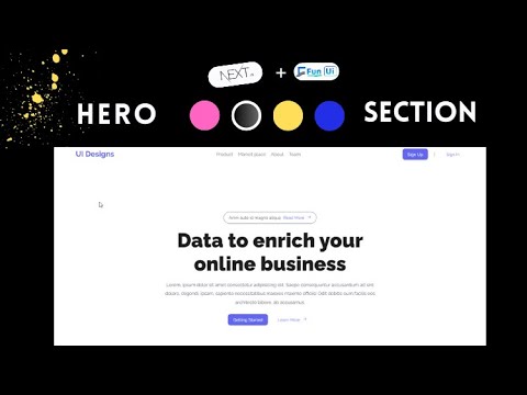 Minimal Hero Section design for React and Next js (New Update)