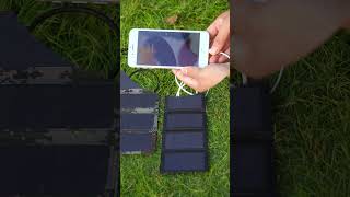 Charging Gadgets Outdoors with Portable Solar Panels 🌞⚡ #camping #solarpanel #outdoors #adventure