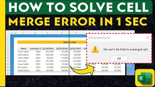 Excel Tips: How to Fix Merge Error in Excel within 1 Second!