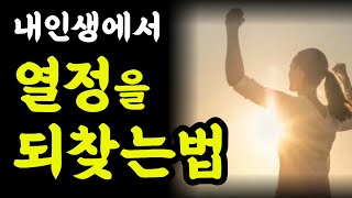 (강추)모든일은 열정을 가질 수 있는가에 달려있다 / 내인생에서 열정을 되찾는법
