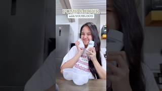 pump & pour ft. YOUHA DUO 🥰 #pumpingmom #breastfeeding #lactationsupport #motherhood #momlife