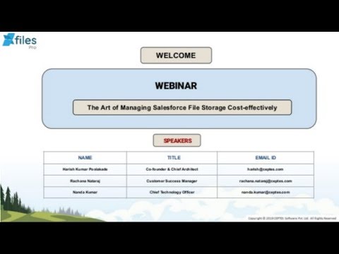 Webinar: The Art of Managing Salesforce File Storage Cost effectively