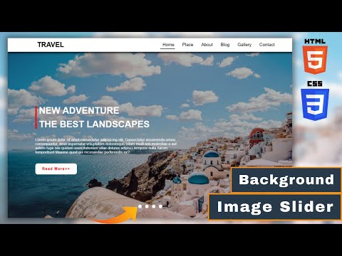 How To Make Responsive Background Image Slider Website Using HTML CSS | Image Slider |Travel Website