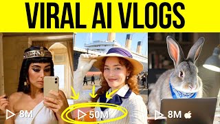 How To Make Viral AI Vlogs With Just One Click (Step by step)