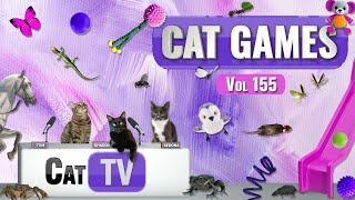 CAT Games | Ultimate Cat TV Compilation Vol 155 | 8 HOURS  🐝🐞🦋🦎🦜🐜🐭🧵