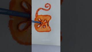Making 🐈 Cat with thread #shorts #reels #threadart