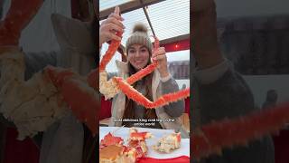 Eating the most viral food in Alaska! #foodie #shorts #alaska #eating #crab #seafood #travel