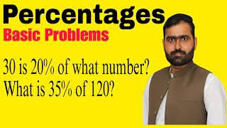 G Ability # 83| What is 35% of 120? 30 is 20% of what number ?