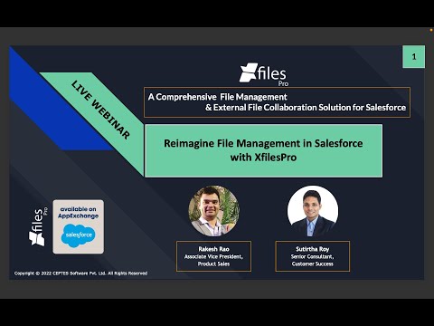 WEBINAR: Reimagine Salesforce File Management with XfilesPro