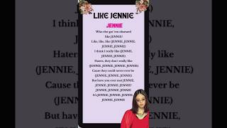 🔥 JENNIE - Like Jennie Lyrics 🎶♥️🔥#likejennie #jennie #jennierap #likejennielyrics#shortvideo