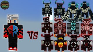 Anomaly Afique 0239 vs Warden Plus (Wardens) | Minecraft Bedrock | Mob Battle