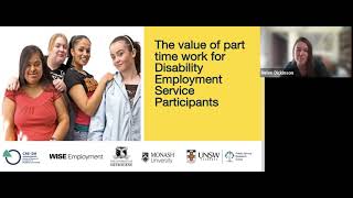 The value of part time work for disability employment services participants