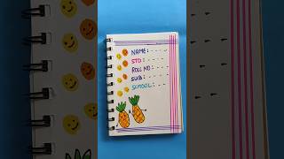 Aesthetic Cover Page Design 🍂🍍#coverpage #shortvideo