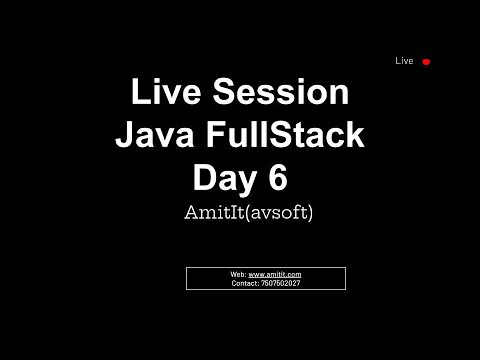 Java Full Stack Live Session 5