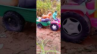 diy mini tractor trolley how to make cowshed | science project #cow #cowfarm #tractor