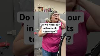 So do we need our instruments tomorrow? #band #banddirector #middleschooband #flute #trumpet