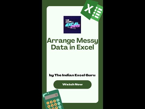 Arrange Messy Data | Excel Trick tips practice #excel |#shorts #exceltricks #excelshortcuts