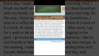 What is your daily routine in English.