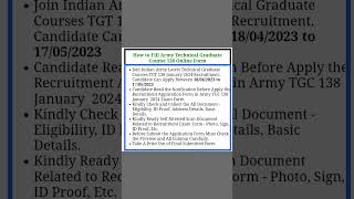 Army TGC 138 Online Form #army #tgc #138 #onlineform #govtjobs
