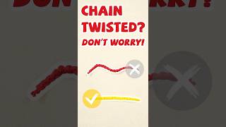 Use the first chain stitch to keep your foundation chain doesn't twist.#crochet #crochettips