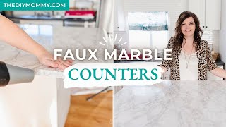 How to install Contact Paper Countertops for a gorgeous marble look | The DIY Mommy
