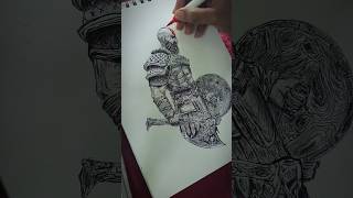 kratos pen sketch 🥶..#shorts #shortfeed #pensketch #art #drawing #kratos