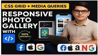 💥 Responsive Photo Gallery Website Using CSS Grid 🔥 Full Tutorial in Hindi | Media Queries Explained