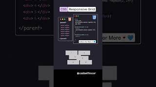 Css responsive grid for beginners #shorts #viralvideo #trending