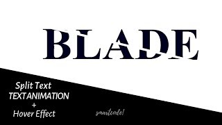 Split Text Animation With Amazing Hover Effect Using Html 5 & Css3 || SmartCode