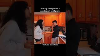 Starting an argument & passing out on boyfriend prank 😰
