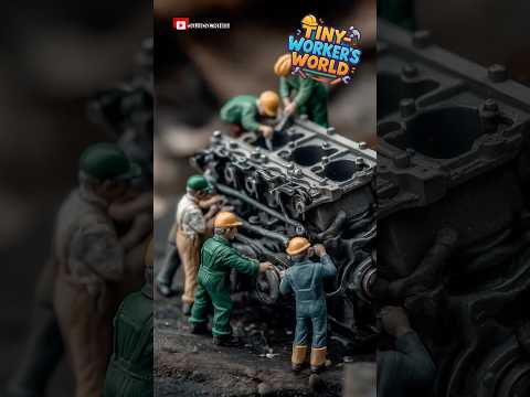 TINY WORKERS Fixing a GIANT Engine Block!