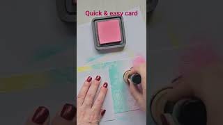 quick & easy emboss resist 😀 #quickcards #embossing #cards #distressoxide #easycards #papercraft