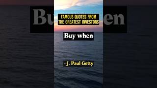 J. Paul Getty Investing Advice #stocks #investor #shorts