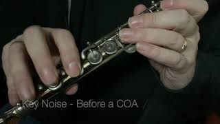 Flute COA - key noise before and after