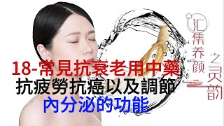 常見抗衰老用中藥，抗疲勞抗癌以及調節內分泌的功能