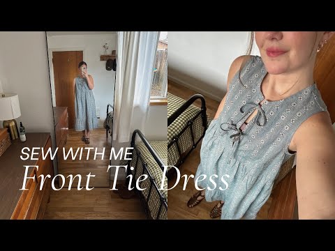 Front Tie Dress Tutorial | Beginner Sewing Project | Syd Tie Dress Sew Along