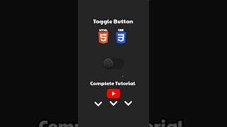 Toggle Button Using HTML CSS | Dark and Light Mode #shorts