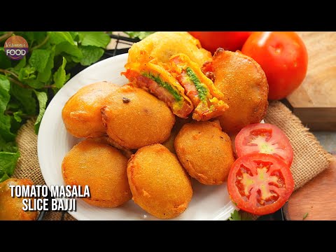 Crispy Tomato Slice Bajji | ది బెస్ట్ తీరులో మసాలా టమాటో స్లైస్ బజ్జి | Easy Snack Recipes