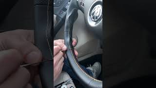 We can customize the stitching colors🪡 #car #interior #steeringwheelcover #diy #automobile #truck