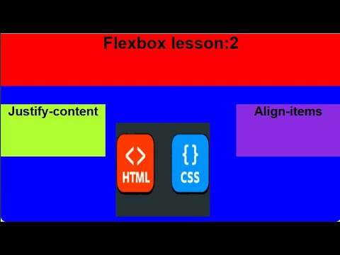 Flexbox CSS lesson-2 : Justify-content and Align-items