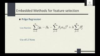 Embedded featureSelection