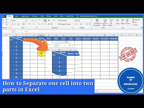 How to Separate one cell into two parts in Excel Urdu & Hindi by Ali hamza @Ali-Hamza-Dev